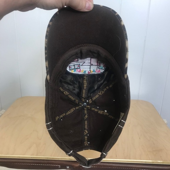 KB ETHOS Vintage Happy Camper Adjustible Animal Print Ball Cap OSFA - Picture 6 of 7